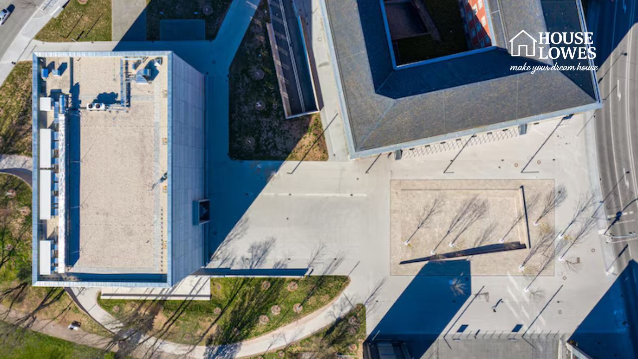 Why do commercial buildings have flat roofs